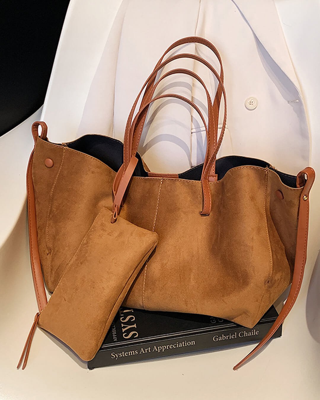 ZEYA - Olivia Suede Tote Bag