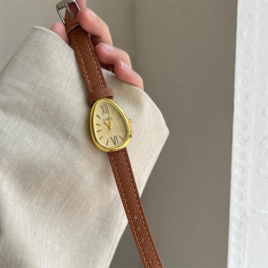 Elegante Damen-Quarzuhr mit Schlangenmuster-Zifferblatt und rotem Lederarmband – Stilvolle Damenuhr für alle Anlässe
