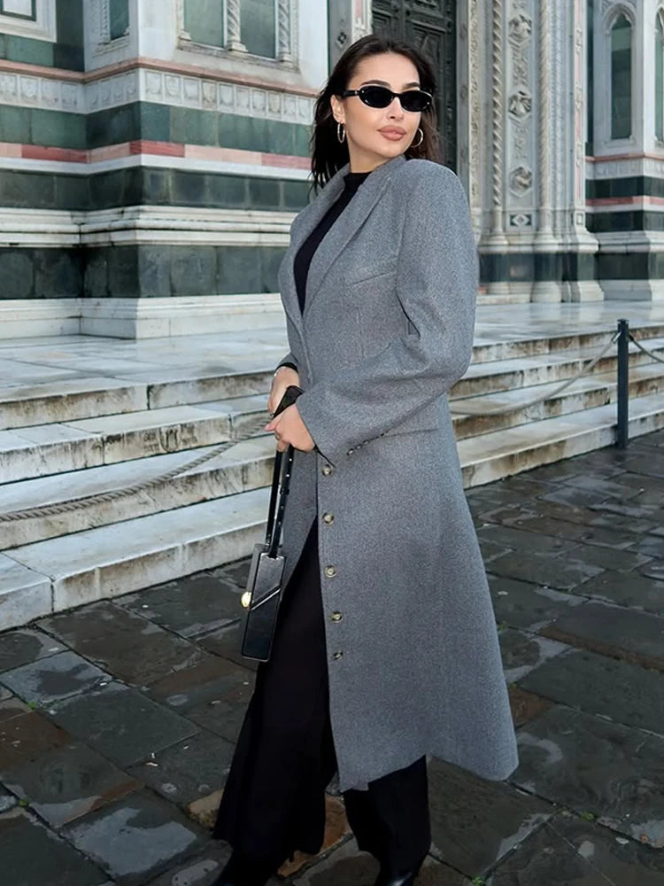 Alexis Cinched Waist Long Coat