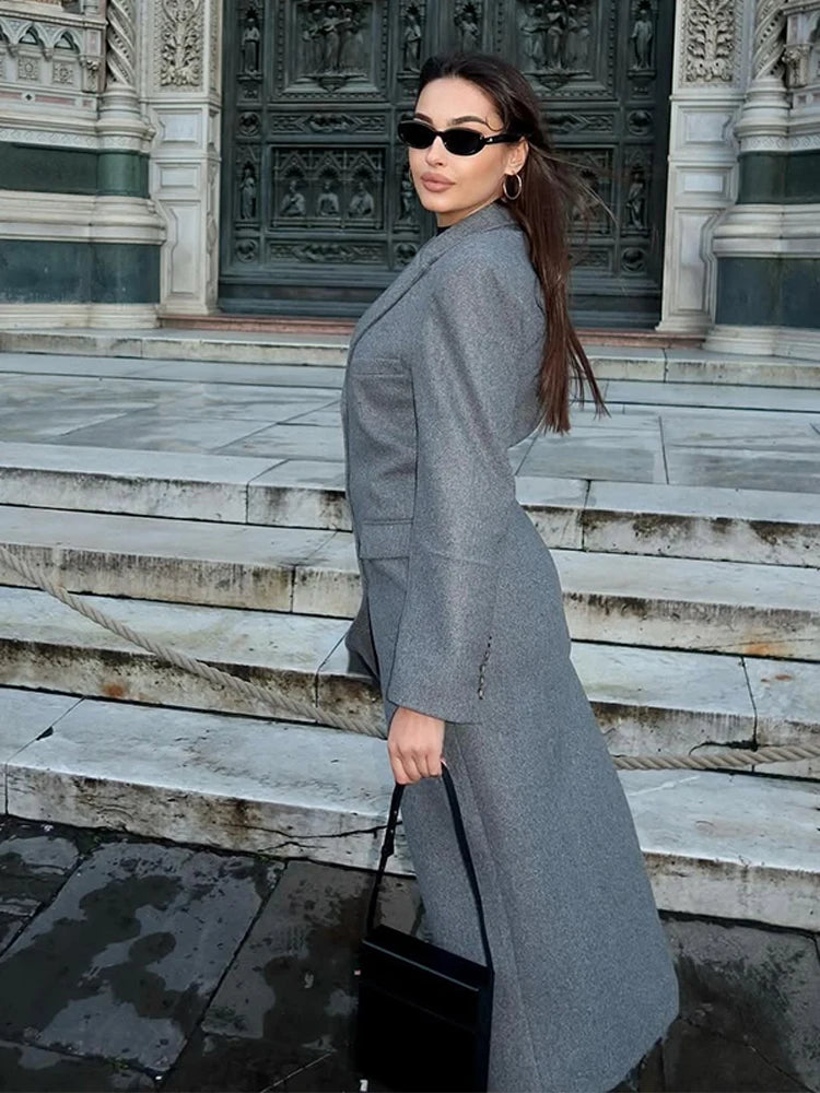 Alexis Cinched Waist Long Coat