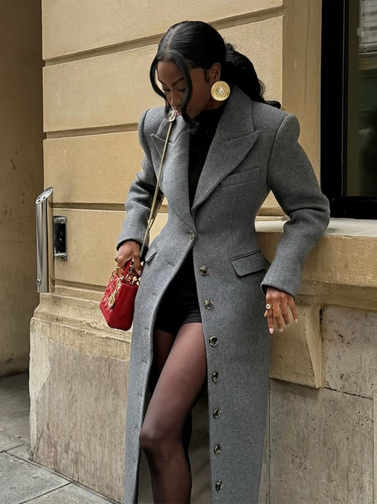 Alexis Cinched Waist Long Coat
