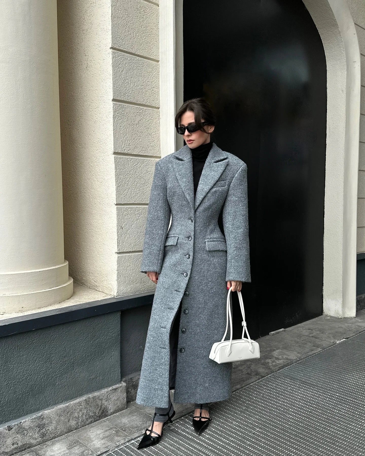 Alexis Cinched Waist Long Coat