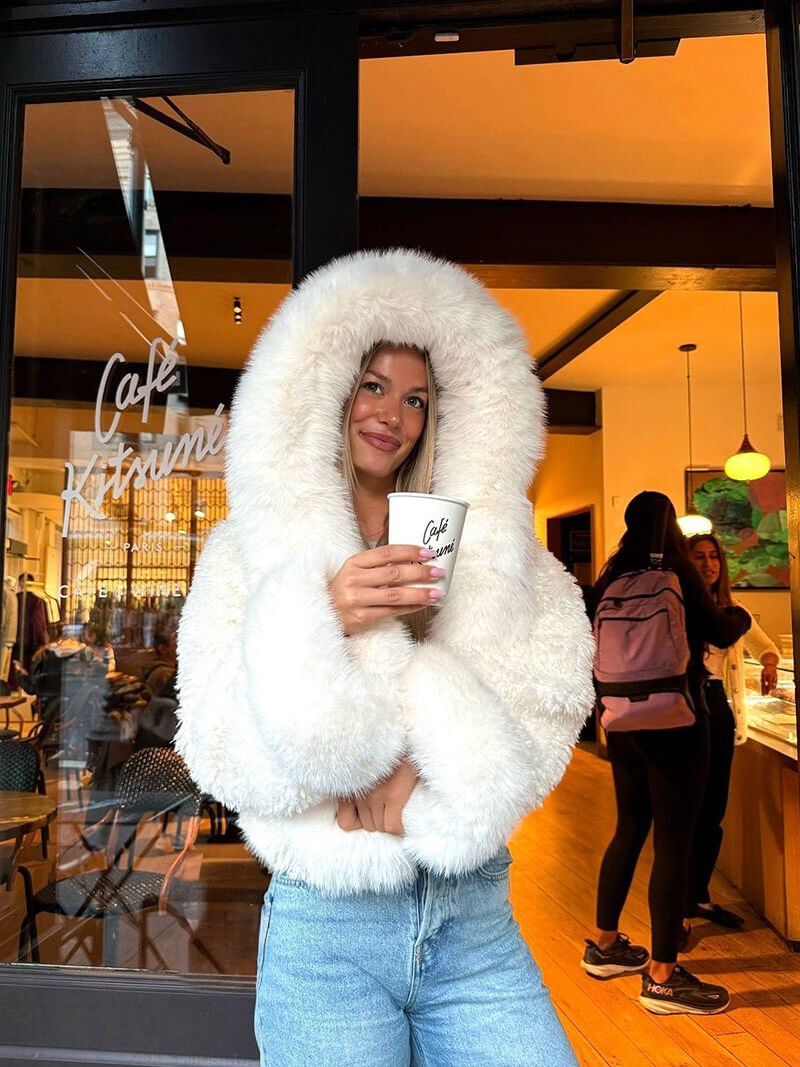 Zeya- Mariel Faux Fur Jacket White S 10