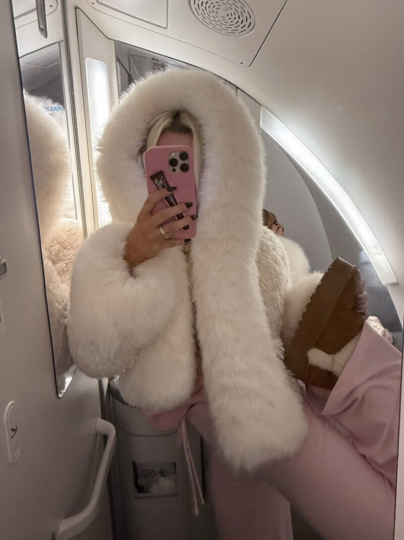 Zeya- Mariel Faux Fur Jacket White S 11
