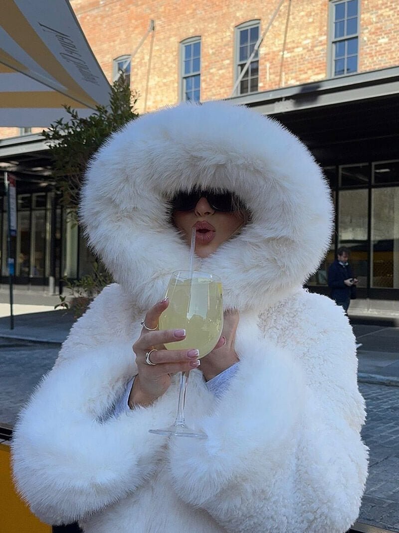 Zeya- Mariel Faux Fur Jacket White 5