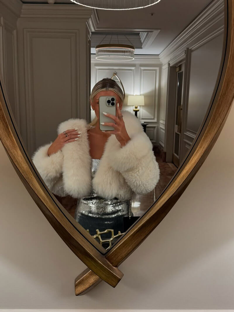 Zeya- Mariel Faux Fur Jacket White S 6