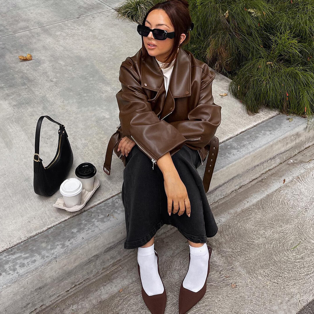 Felicity Vegane Lederjacke