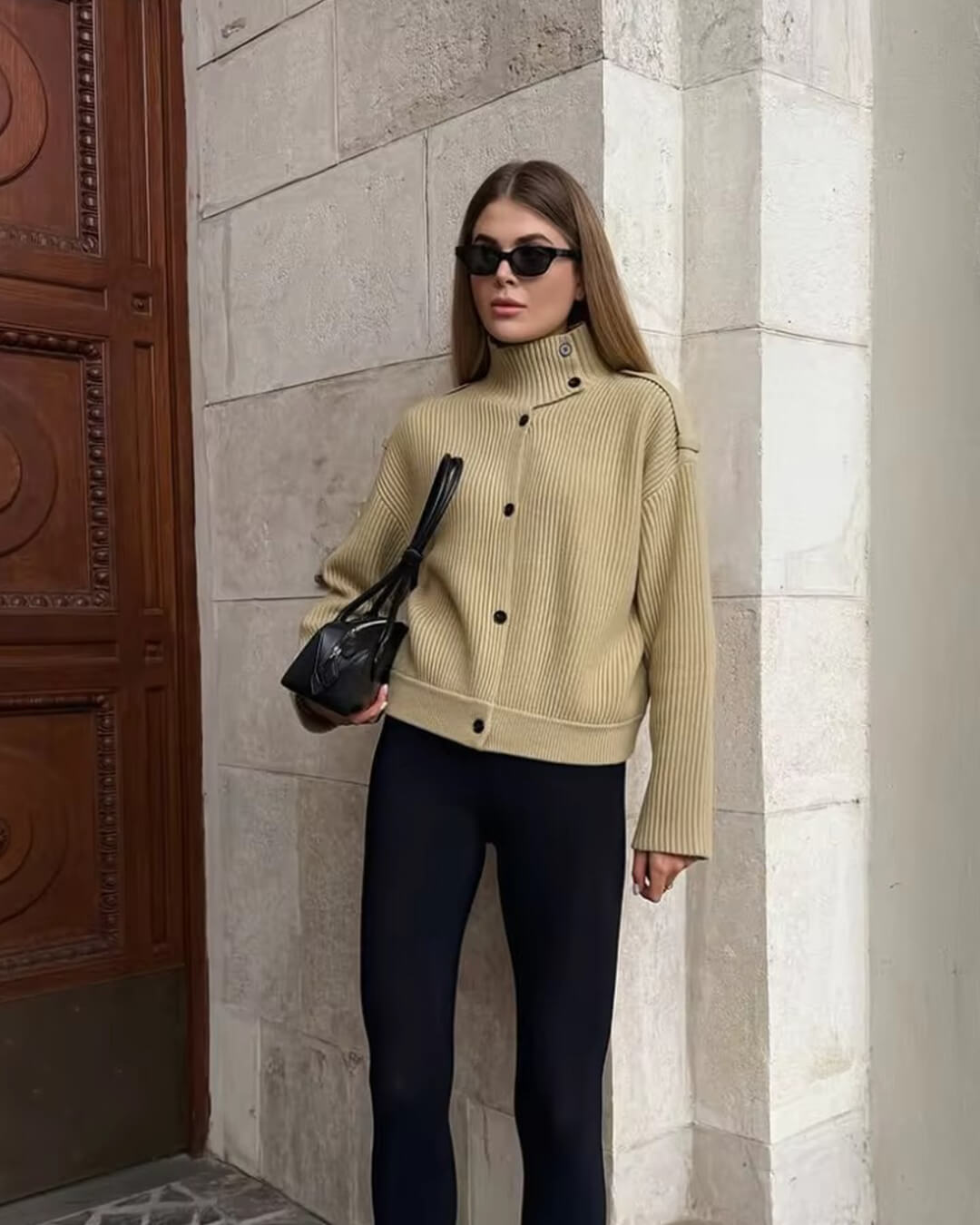 Victoria Stehkragen Strick-Cardigan