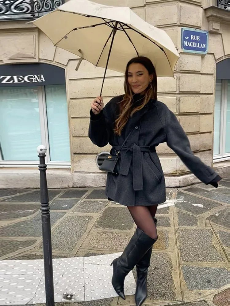 ZEYA - Anna Stand Collar Short Coat