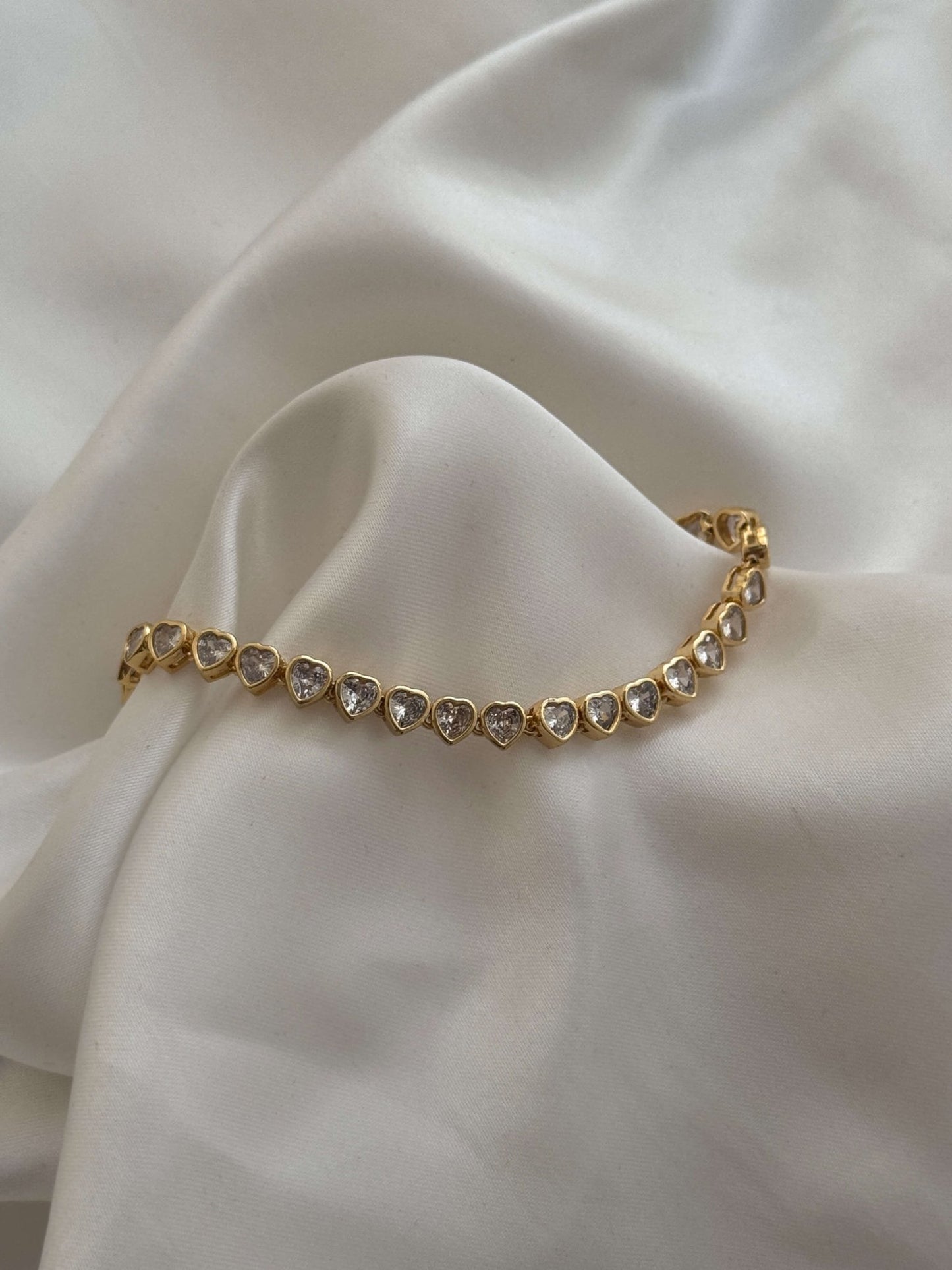 ZEYA - Arabella Heart Tennis Bracelet