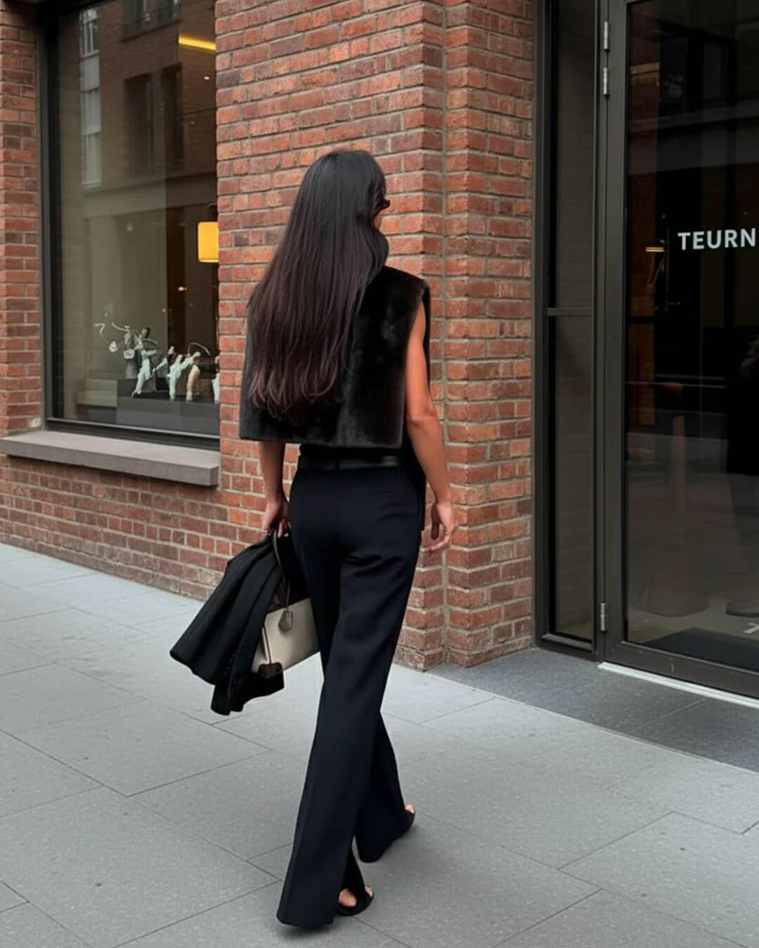 Carina Kunstfell Rollkragen Weste