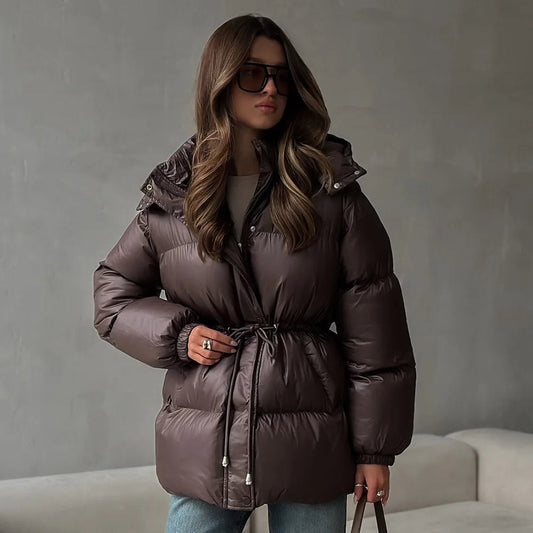 ZEYA - Elaine Drawstring Hooded Puffer Coat