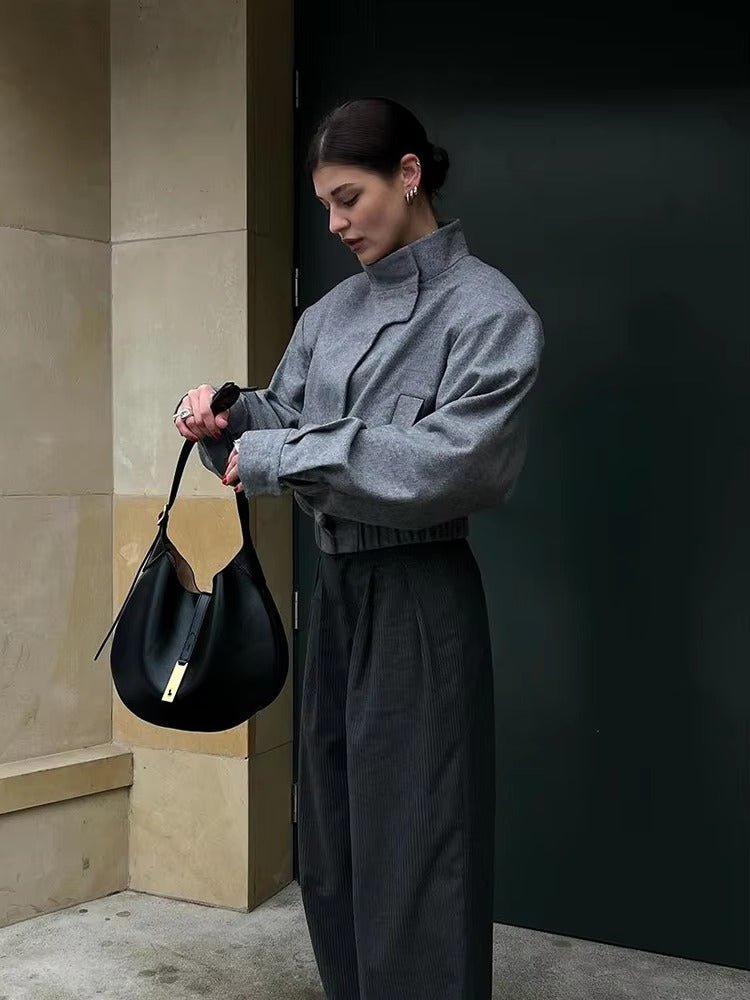 ZEYA - Ellyse Stand Collar Short Jacket