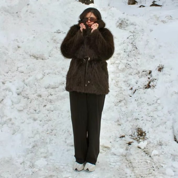 ZEYA - Feliz Faux Fur Coat with Belt