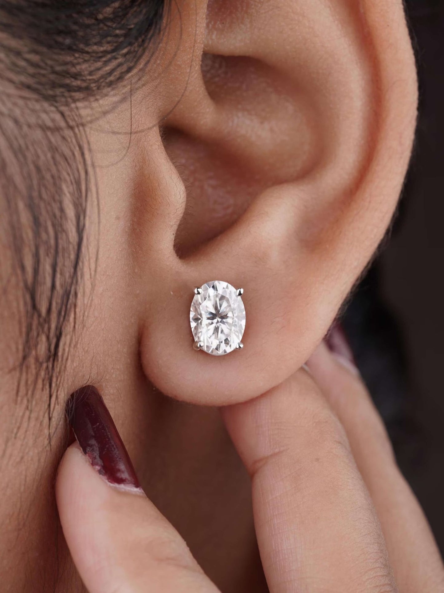 ZEYA - Sandra Oval Cut Zirconia Earrings